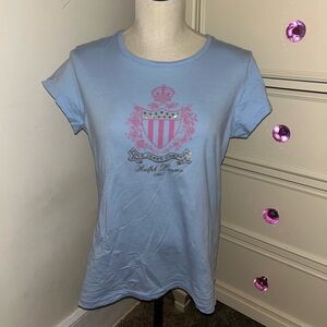 Ralph Lauren Light Blue Crest Tee
